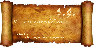 Vincze Genovéva névjegykártya