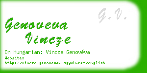 genoveva vincze business card