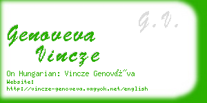 genoveva vincze business card